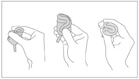 The punchdown fold has one point on the rim turned inside-out and tucked down below the opposite side of the rim. The 7 fold has the rim flattened into a line, and both layers in parallel folded at about halfway, such that one end of the line (one folding-point of the rim) is pressed against the middle of the side of the cup. The downpressed side runs diagonally, and the other side runs horizontally, making it look like the digit seven. The C fold is the simplest and bulkiest: the rim is flattened, and then folded in half, so that the two fold-points of the rim are together. From the end, it looks like a letter C.