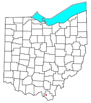 Location of Etna in Lawrence County, Ohio