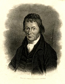 George Lawson, bust-length engraving wearing dark jacket and white neck-cloth