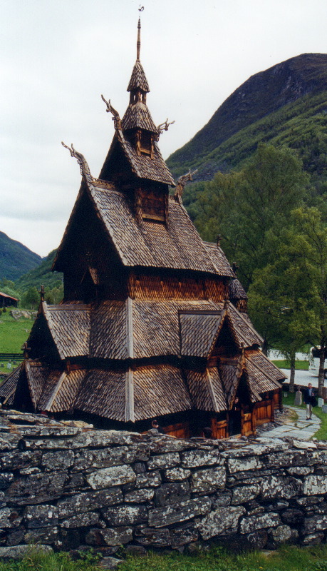 Borgund stave church in Lærdal, Norway by Nina Aldin Thune
