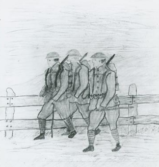 Three Soldiers on March