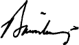 His signature