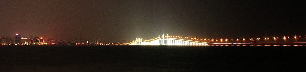 友谊大桥的夜景