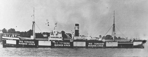 1942年6月22日由 U-202 在纽约附近沉没的阿根廷轮船里奥特尔塞罗号（Rio Tercero）。