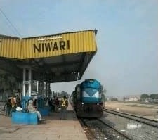 Niwari Railway Station in Niwari, M.P