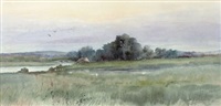 Landscape with farm house, 1891