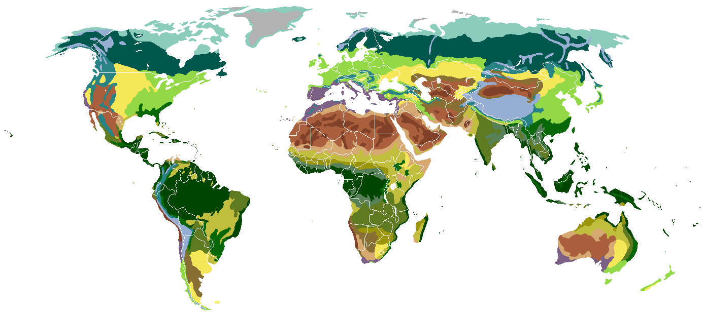 Biomes in the world