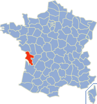 滨海夏朗德省在法国的位置