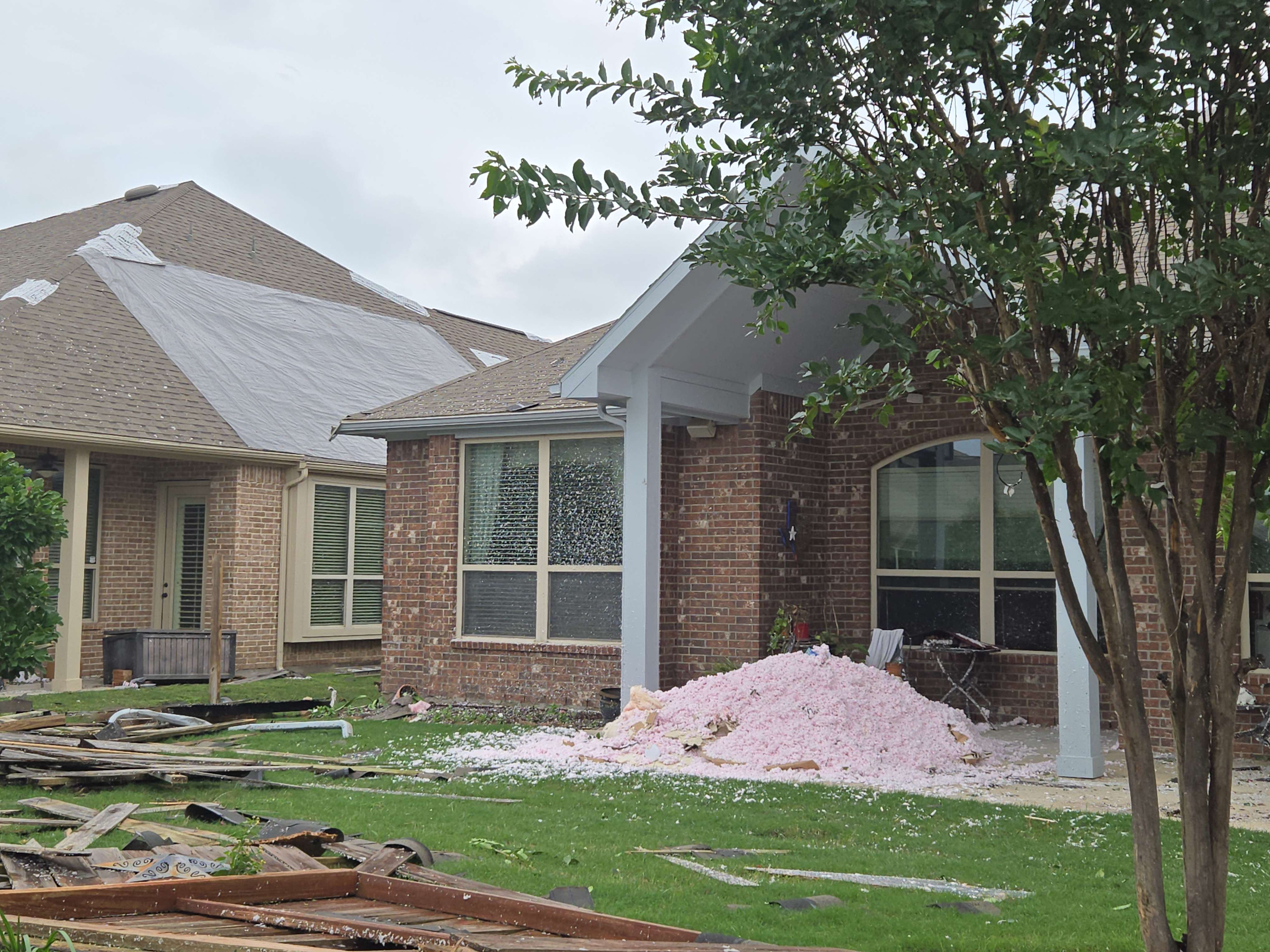 EF1 damage to homes in Cypress, Texas.