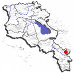 Location of Goris in Armenia