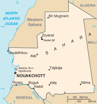 茅利塔尼亞地圖