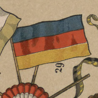Ströhl's rendition of the Transylvanian flag (1900)