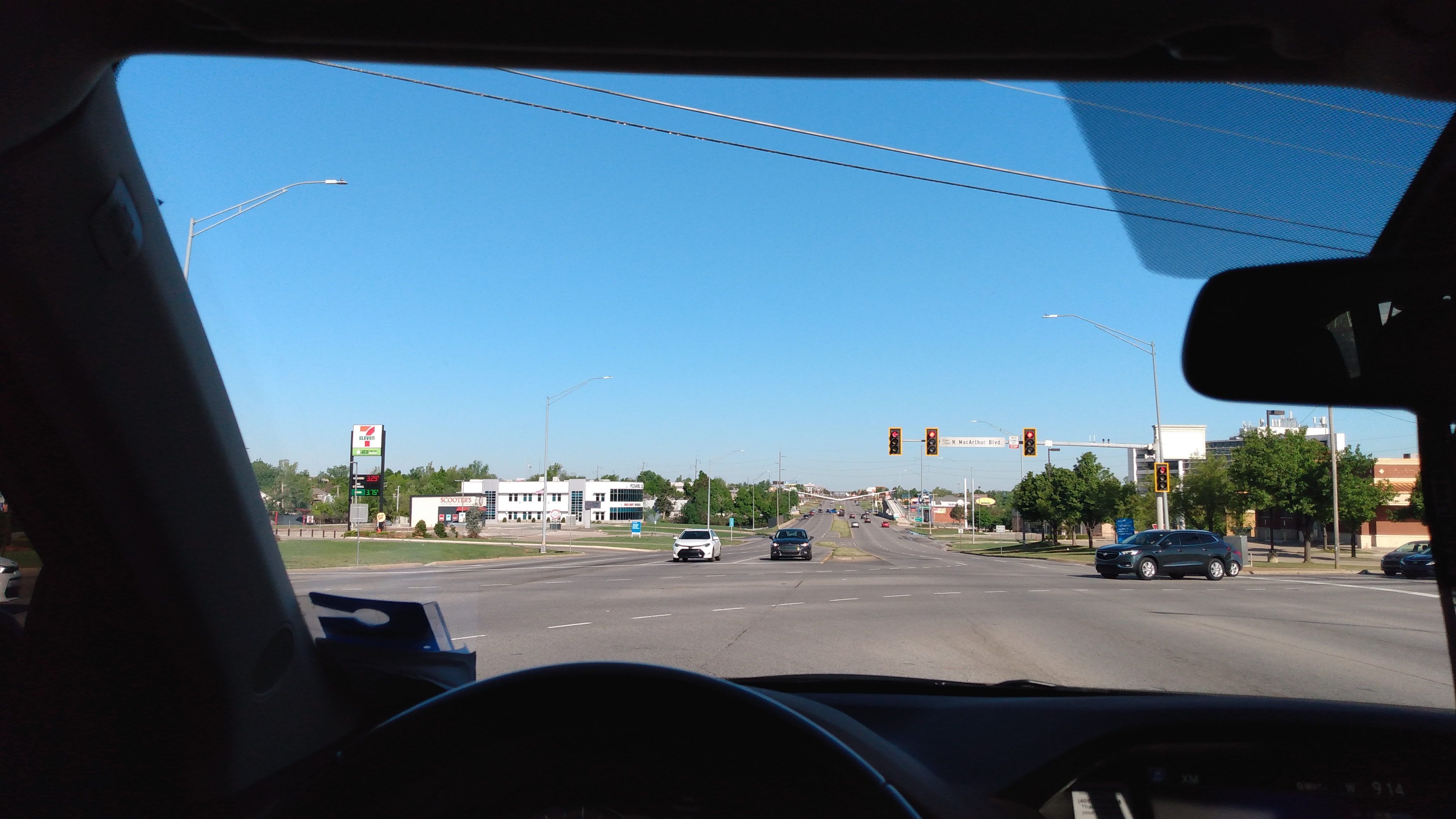 Oklahoma State Highway 3 along the Northwest Expressway at the intersection of North MacArthur Boulevard in Warr Acres.