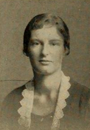Yearbook photo of young white woman with dimpled chin.