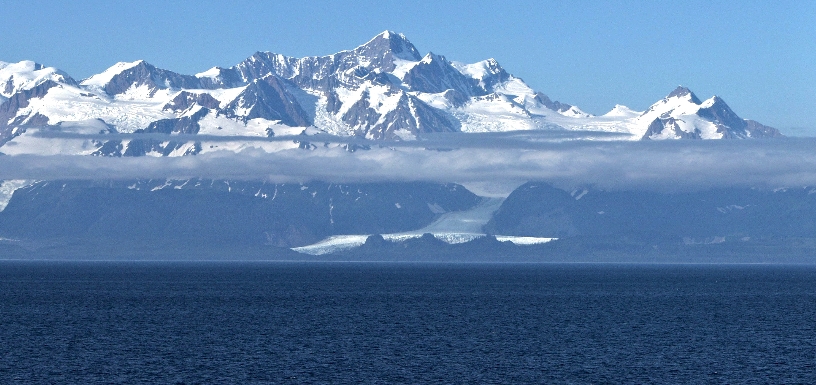Mount La Perouse with Finger Glacier, from southwest