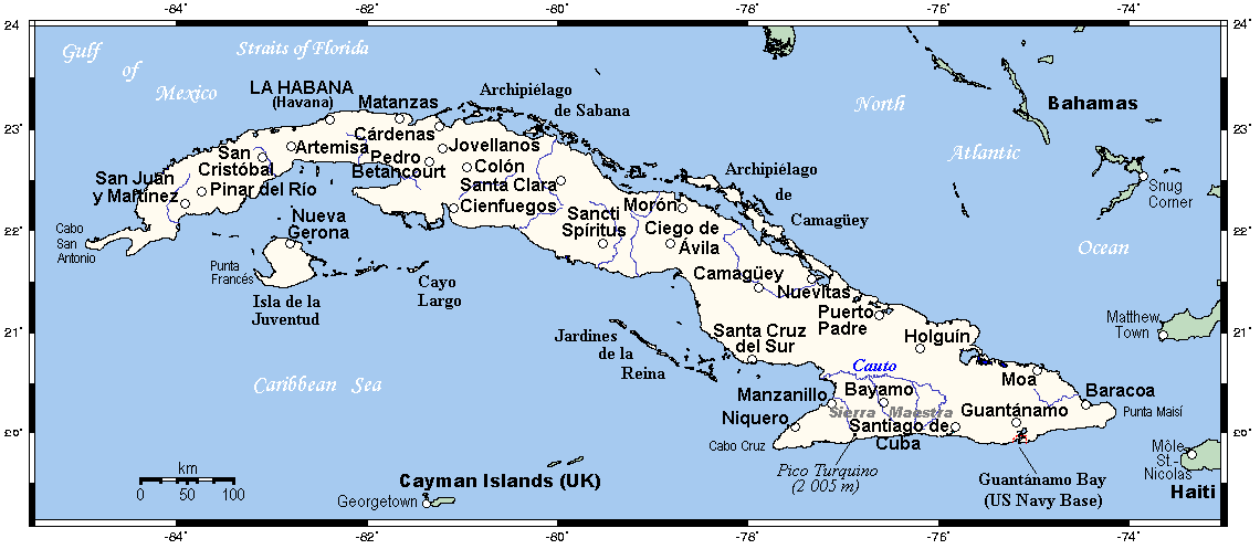 Map of Cuba