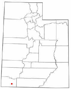 Location of La Verkin, Utah