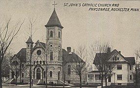 Postcard image of the 1905 church
