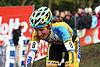 Amy Dombroski on a bicycle during a race