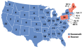 Map of the 1932 electoral college