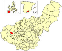 Location of Moraleda de Zafayona