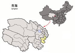 黃南藏族自治州在青海省的地理位置