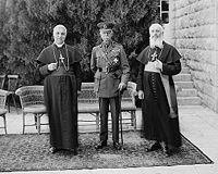 Lord Plumer with the archbishop of Naples and the Latin Patriarch, Jerusalem 1926