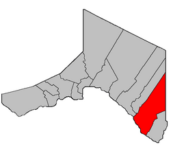Location within Madawaska County, New Brunswick.