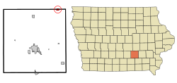 Location of Barnes City, Iowa