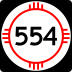 State Road 554 marker