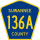 County Road 136A marker