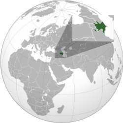 阿塞拜疆的位置（绿色）