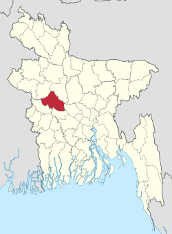 Location of Pabna District in Bangladesh