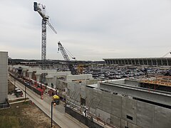 Construction of Dulles International Airport station in 2017