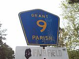 Marker for Grant Parish Road 9 along LA 122