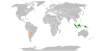 Location map for Indonesia and Paraguay.