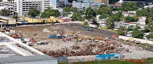Las Gladiolas site in Hato Rey after its demolition on July 25, 2011