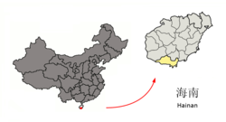 三亚市在海南省的地理位置