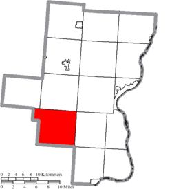 Location of Walnut Township in Gallia County