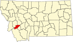 迪尔洛奇县在蒙大拿州的位置