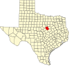 State map highlighting Bosque County