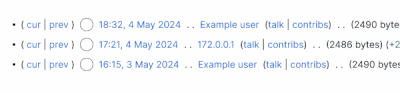 模拟历史页面显示新旧用户名样式。 IP地址172.0.0.1变成临时账户~2024-23126-086，并带有一个图标，用于显示底层IP地址