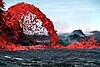 Pahoehoe lava fountain from Pu‘u Kahaualea