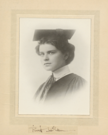 Photo of Ruth Holden in graduation attire c.1911