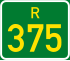 Regional route R375 shield