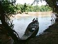 Dugout boat of the Ede people