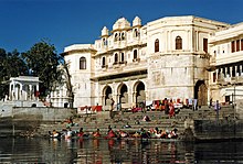 Ghats on the lake