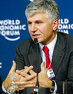 Zoran Đinđić at the World Economic Forum in 2003