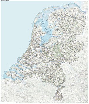 荷兰的市界地图（2021年1月市合并后）