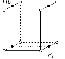 Black-white (antisymmetric) 3D Bravais Lattice number 11b (Orthorhombic system)